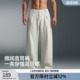 微阔直筒裤 宽松训练运动长裤 男大码 男士 针织休闲卫裤 BD健美站春季