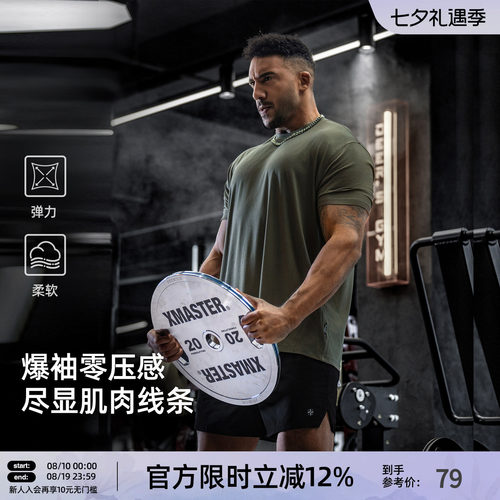 宽松透气短袖训练服男