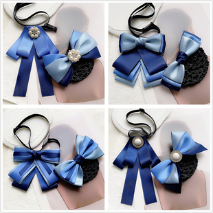 领花女银行头花领结邮政工装工行衬衣柜员头花女职业套装头花领花