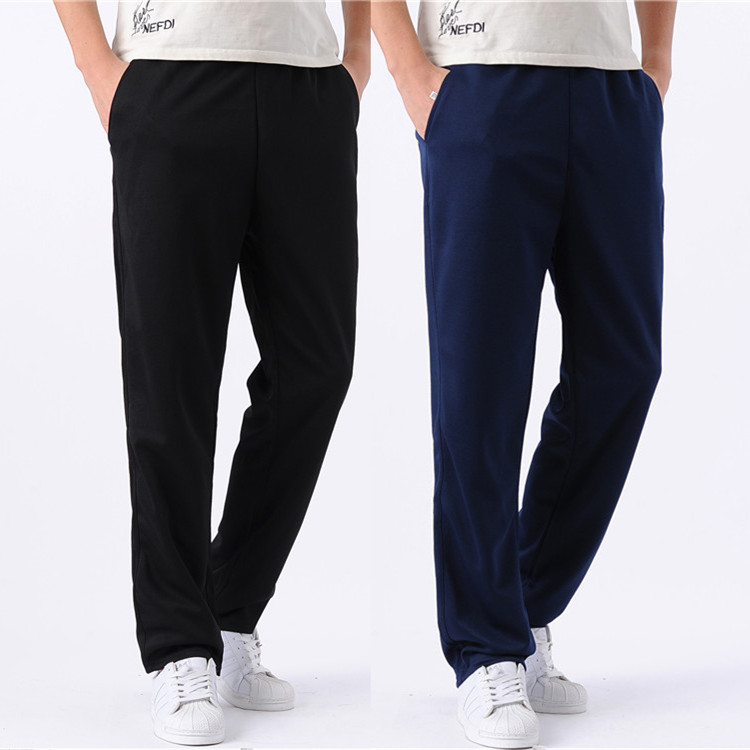 纯黑色校服初中学生运动裤光版