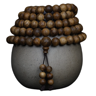 天然野越南顺化沉香95分沉老料手串108颗佛珠棋楠奇楠手链男女款