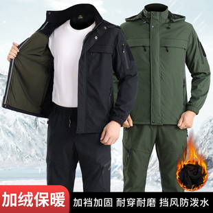 高端机能战术军旅打猎服装男2025冬季冲锋衣外套套装工装夹克防风