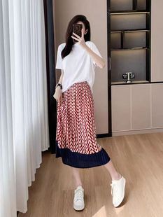 三宅半身裙 2025新款复古褶皱裙女夏腰显瘦包裹裙开叉裙百褶裙子