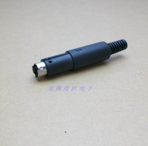 优质MINI DIN8信号插头 S端子插头 黑塑8芯插头 8芯S端子公头