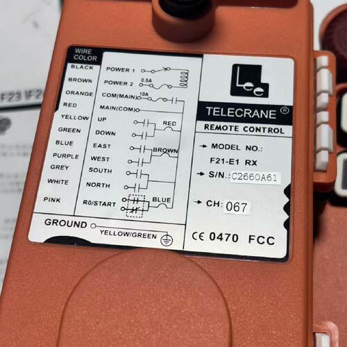 议价Br New Yuding Telecrane F21E1 Rx Industrial Remote Contr