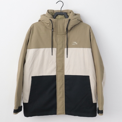 安踏男羽绒服风衣中长款外套加厚保暖轻便连帽运动上衣152318905