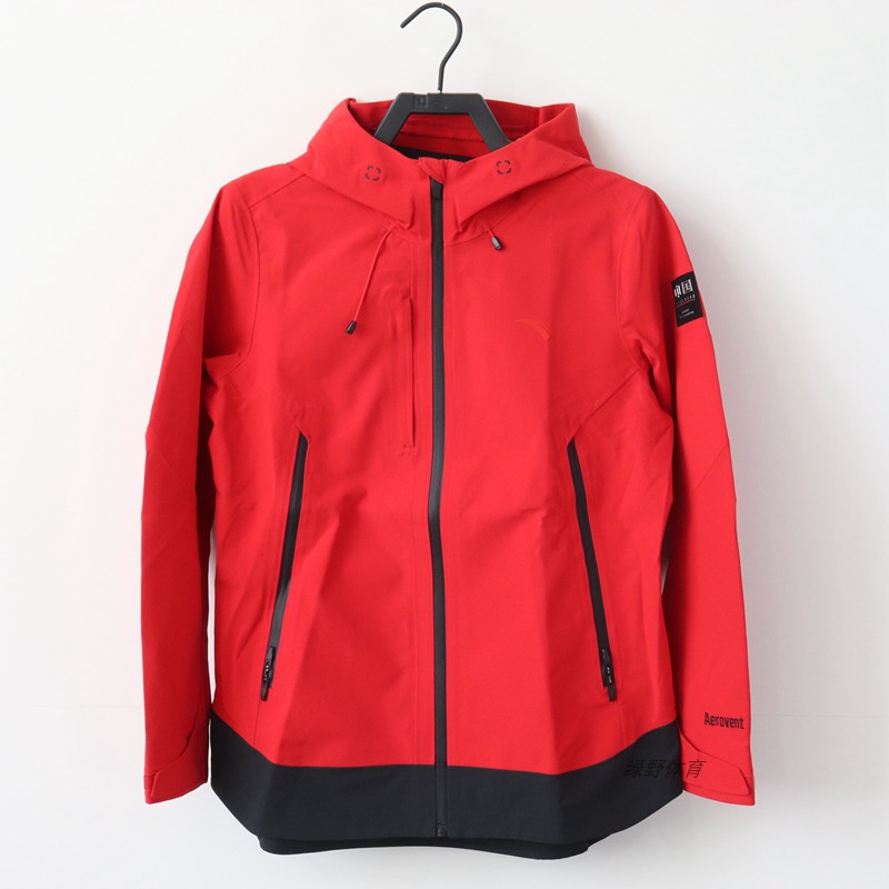 安踏风暴甲女春秋冲锋衣外套梭织连帽透气防风运动风衣162417626