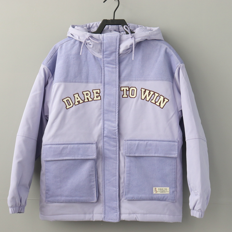 安踏女棉服风衣外套秋冬连帽加厚保暖时尚运动棉衣162248801