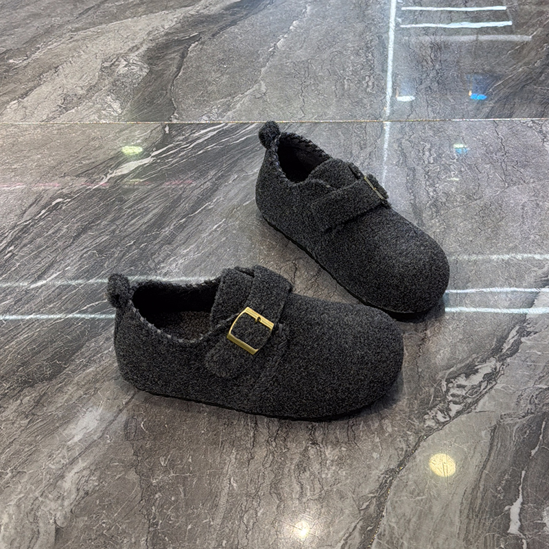 全包灰色豆豆棉鞋温柔风全包勃肯