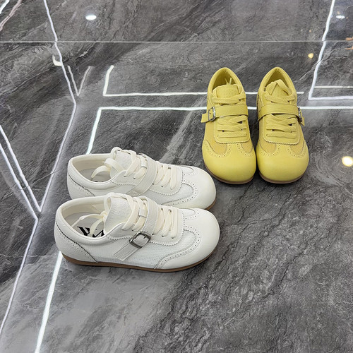 韩版黄色德训鞋日常休闲百搭板鞋