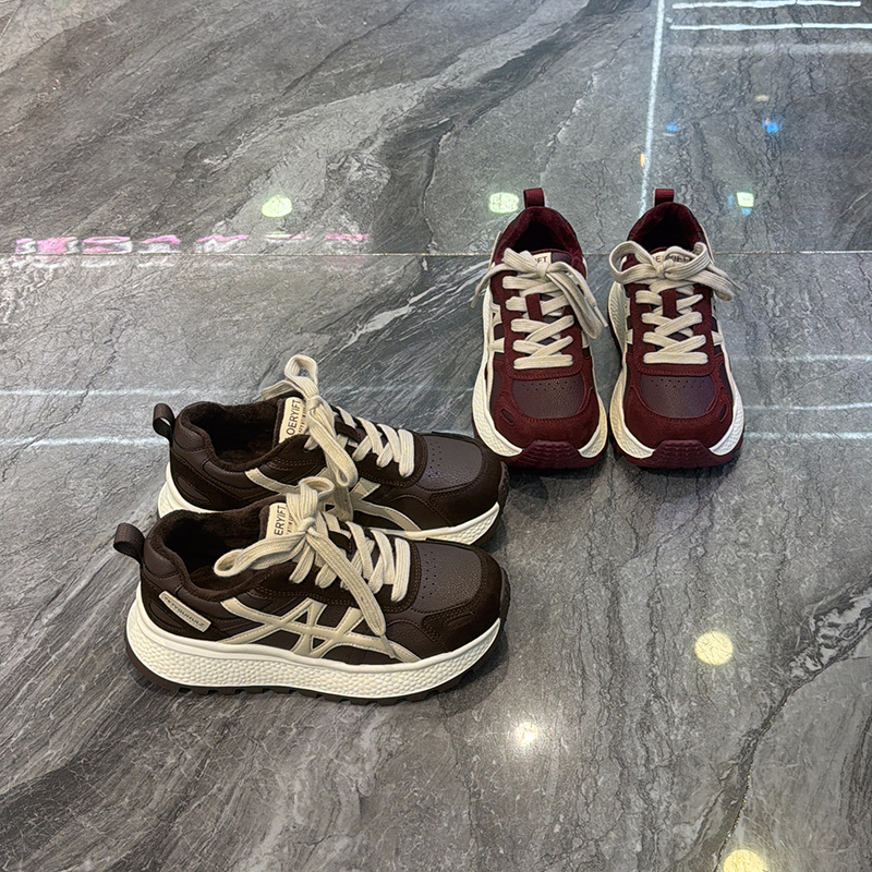 复古拼色秀气阿甘鞋运动慢跑鞋