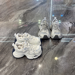 潮酷百搭~网面厚底巴黎老爹鞋女2026春新款小个子增高运动休闲鞋