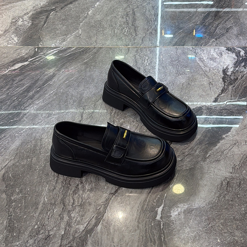 韩版真皮厚底乐福鞋女2026春新款小个子增高配裙小皮鞋玛丽珍单鞋,女鞋,乐福鞋（豆豆鞋）,淘宝优惠券,粉丝福利购,淘宝优惠卷