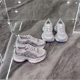 女百搭增高外出旅游运动鞋 透气网面厚底休闲老爹鞋 新款 2026春季