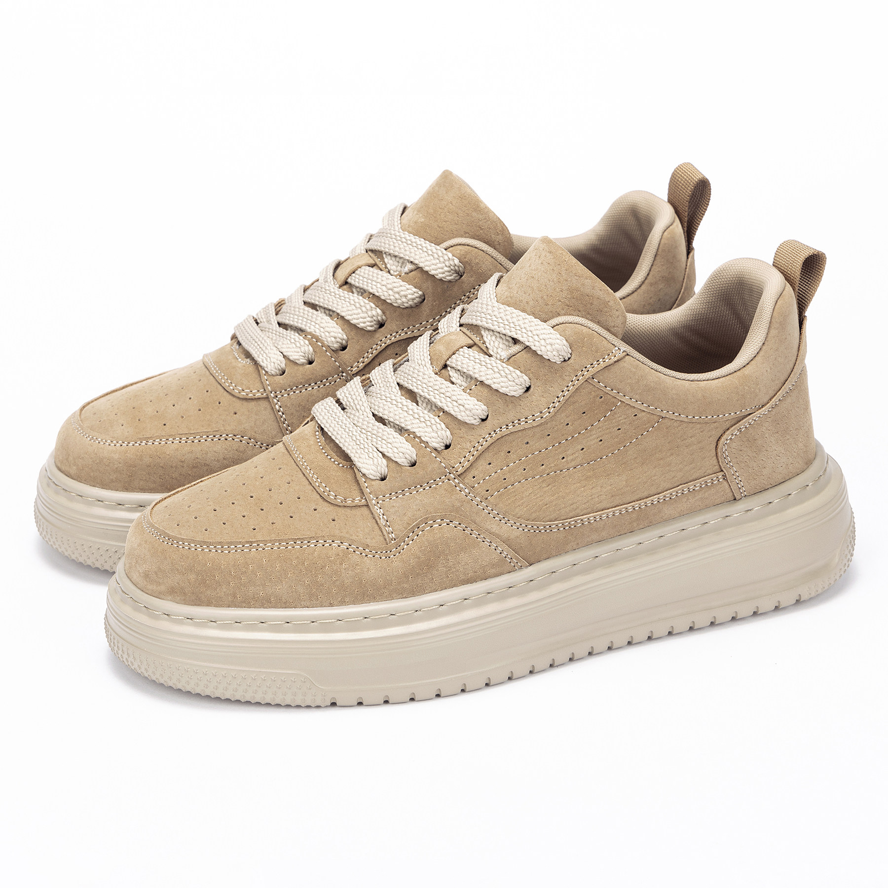 LBEL鞋子男鞋真皮板鞋男款2026新款男士休闲鞋百搭厚底低帮潮鞋