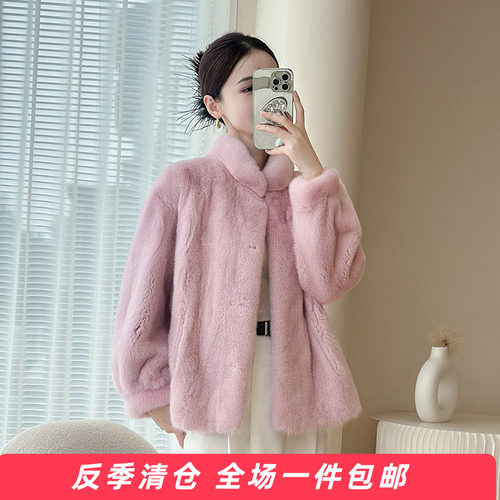 女式短款貂皮大衣哲奴
