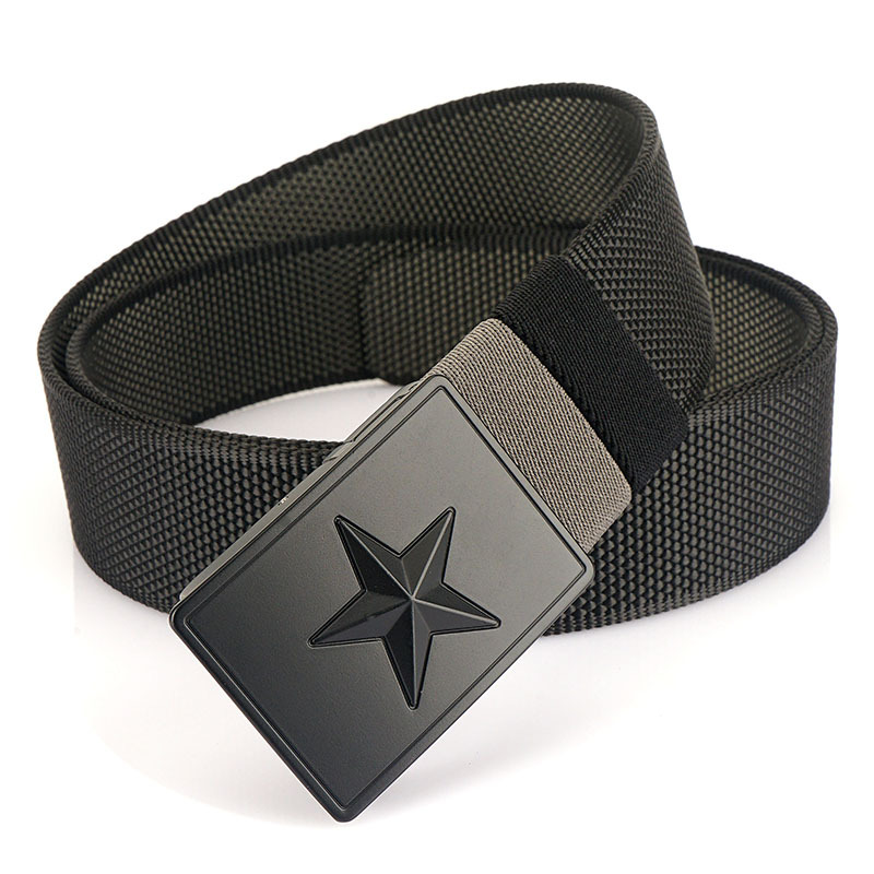 尼龙腰身合金扣头男士腰带