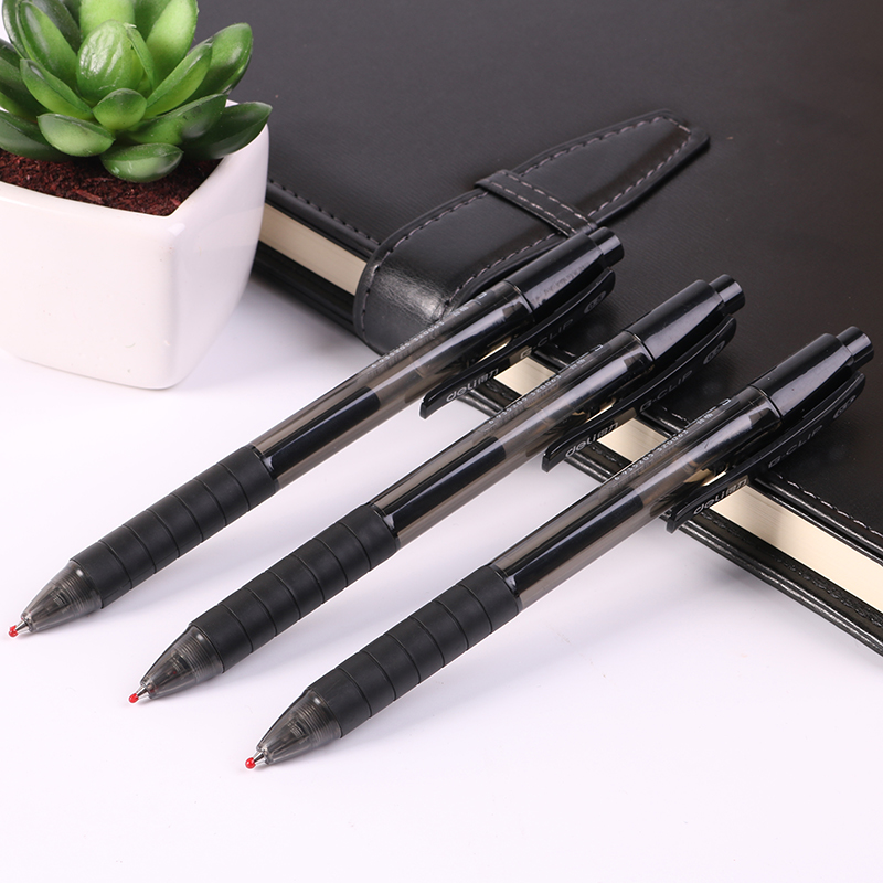 得力黑色经典中性笔按动S060.5