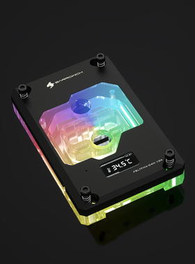 Barrow AMD AM4/AM5/X399多平台多色多模式彩屏数显CPU分体水冷头