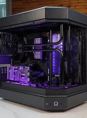 HYTE Y60鱼缸机分体式水冷套装 龙凤水冷水道板方案DIY定制版简约