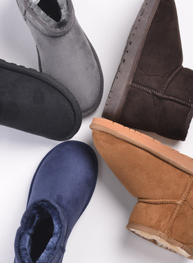 外贸内销特价经典款雪地靴 男女情侣款雪地靴 防滑牛筋底35-44码