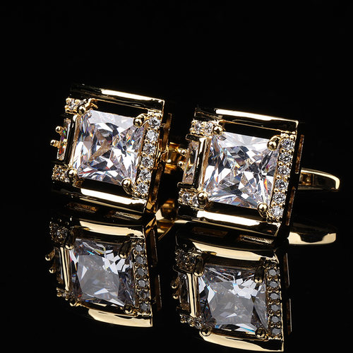 带带帅铜水晶法式袖扣精美礼盒