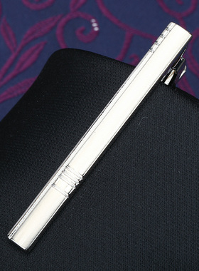 银色LDJ106领带夹男士时尚商务正装简约结婚男女别针韩版保安领夹