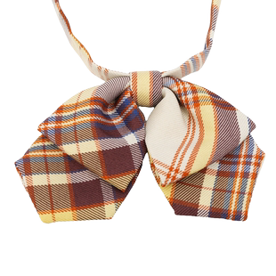 JK女学院风粉色懒人小领带日系格子制服衬衫学生ins男女潮短领结