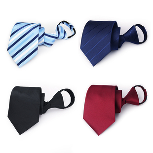 懒人拉链领带8厘米6厘米窄男士韩版免打一拉得领带正装易拉得潮