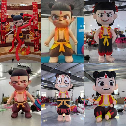 魔童降世哪吒气模充气敖丙太乙卡通定制行走气模广告人偶活动商场