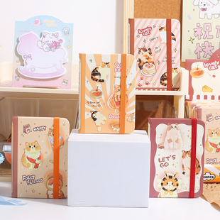 A7萌宠日志小笔记本随身绑带本小巧便携式记事本厚可爱迷你口袋型小本子小号记录备忘录护士随手记带笔日记本