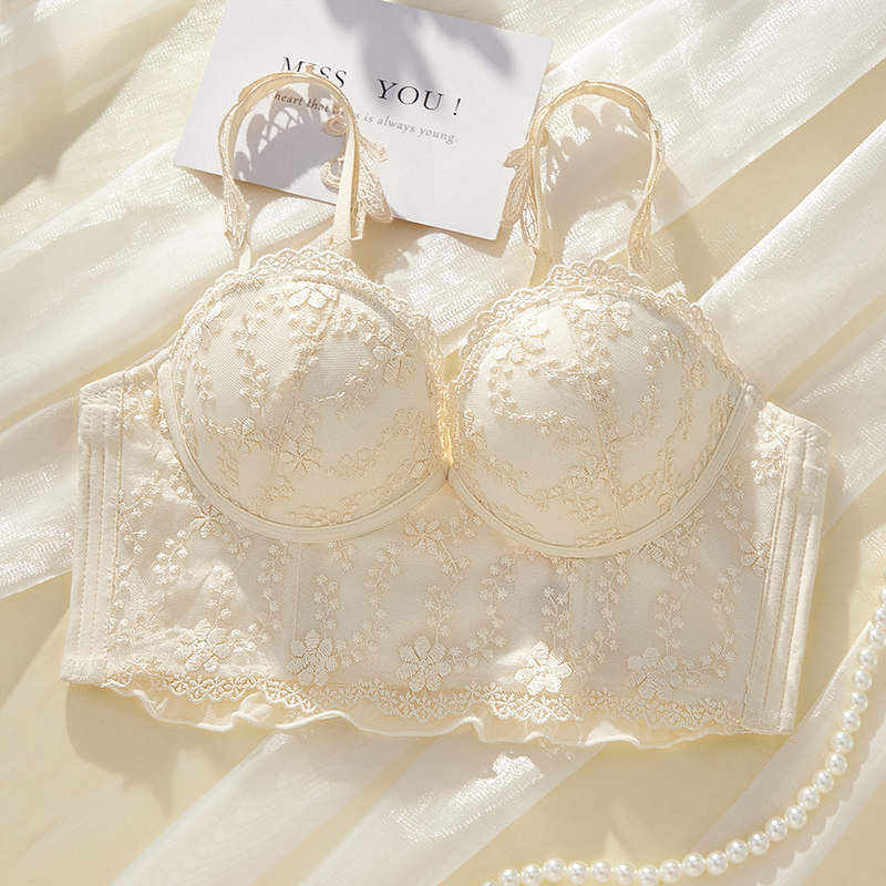 乳胶内衣女小胸聚拢无钢圈平胸专用文胸收副乳防下垂2021新款爆款