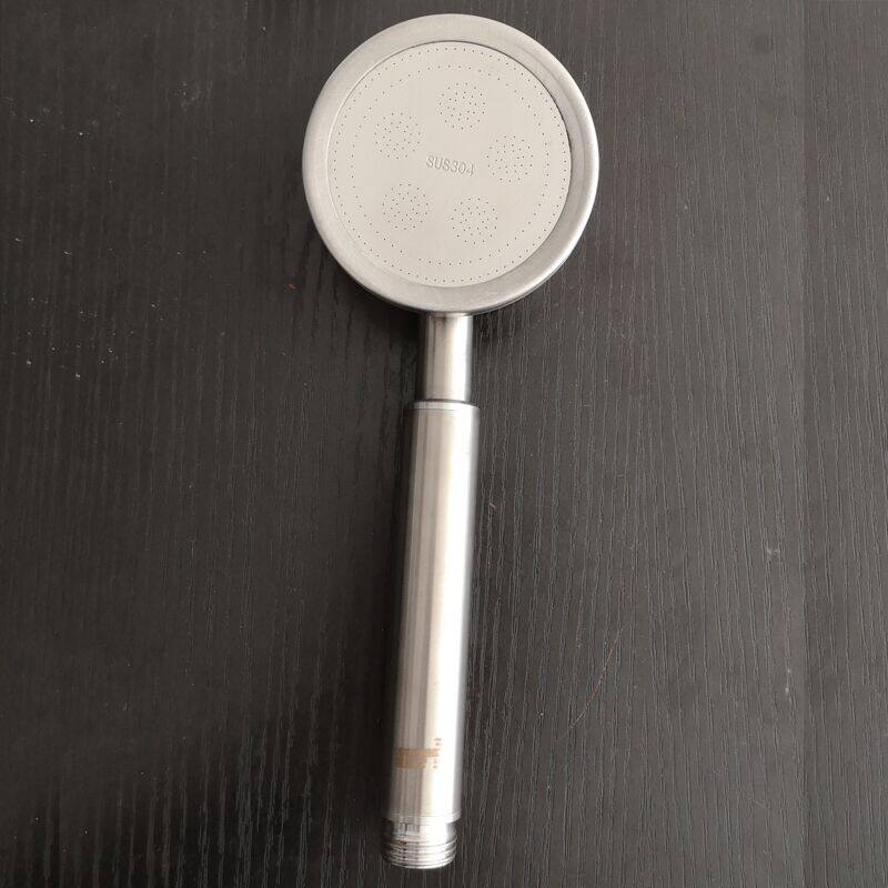 拉丝304不锈钢可拆洗花洒手持喷头硅胶或激光孔出水增压家用新品