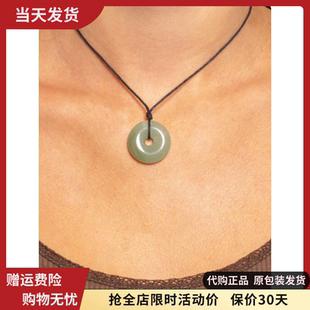 女Brandy bm項鏈平安扣黑繩綠色石頭疊戴ins風(fēng)百搭夏新款 Melville