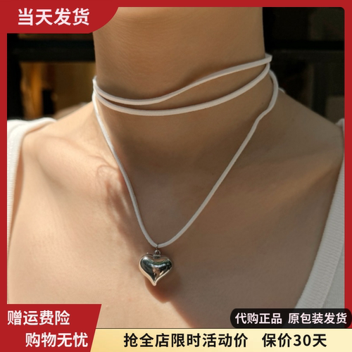 系绳小爱心毛衣链夏新款女