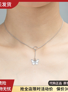 bm项链女蝴蝶圆圈精致挂坠ins风小众轻奢饰品代购brandy melville