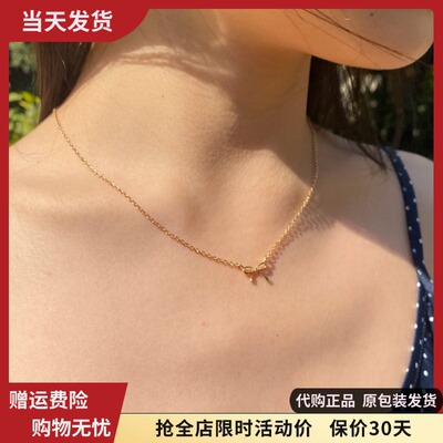 bm项链女夏新款蝴蝶结锁骨链短款精致细链国内代购brandymelville