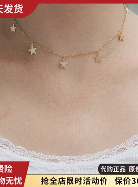 bm项链金色星星choker女生