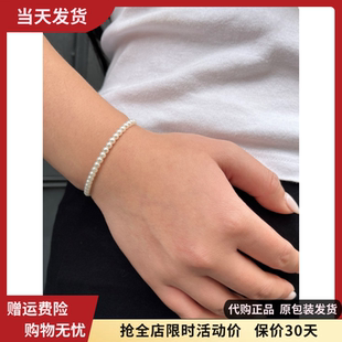 bm手链女生新款人造白色珍珠串珠手串百搭代购正品brandymelville