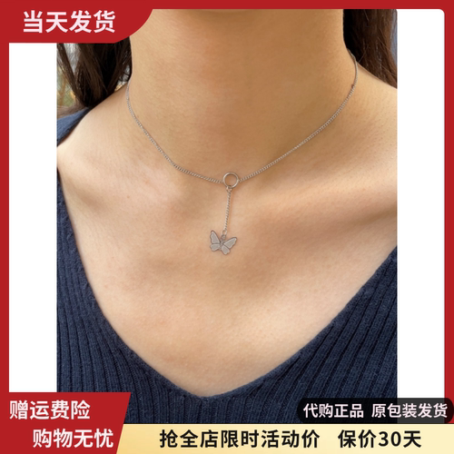 Choker圆圈蝴蝶项链锁骨链