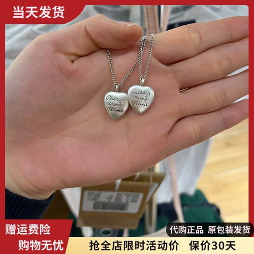 bm项链爱心复古字母锁骨链女学生百搭配饰国内代购brandymelville