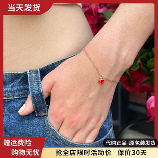 bm手链新款红色小爱心手饰女金色链条配饰国内代购brandymelville