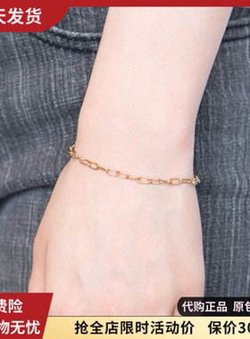 bm手链不掉色女生简约金色链条