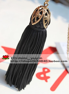 正品HM复古宫廷波西流苏草裙长款项链毛衣链