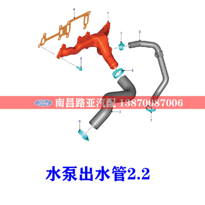 福特全顺世代配件水泵缸体