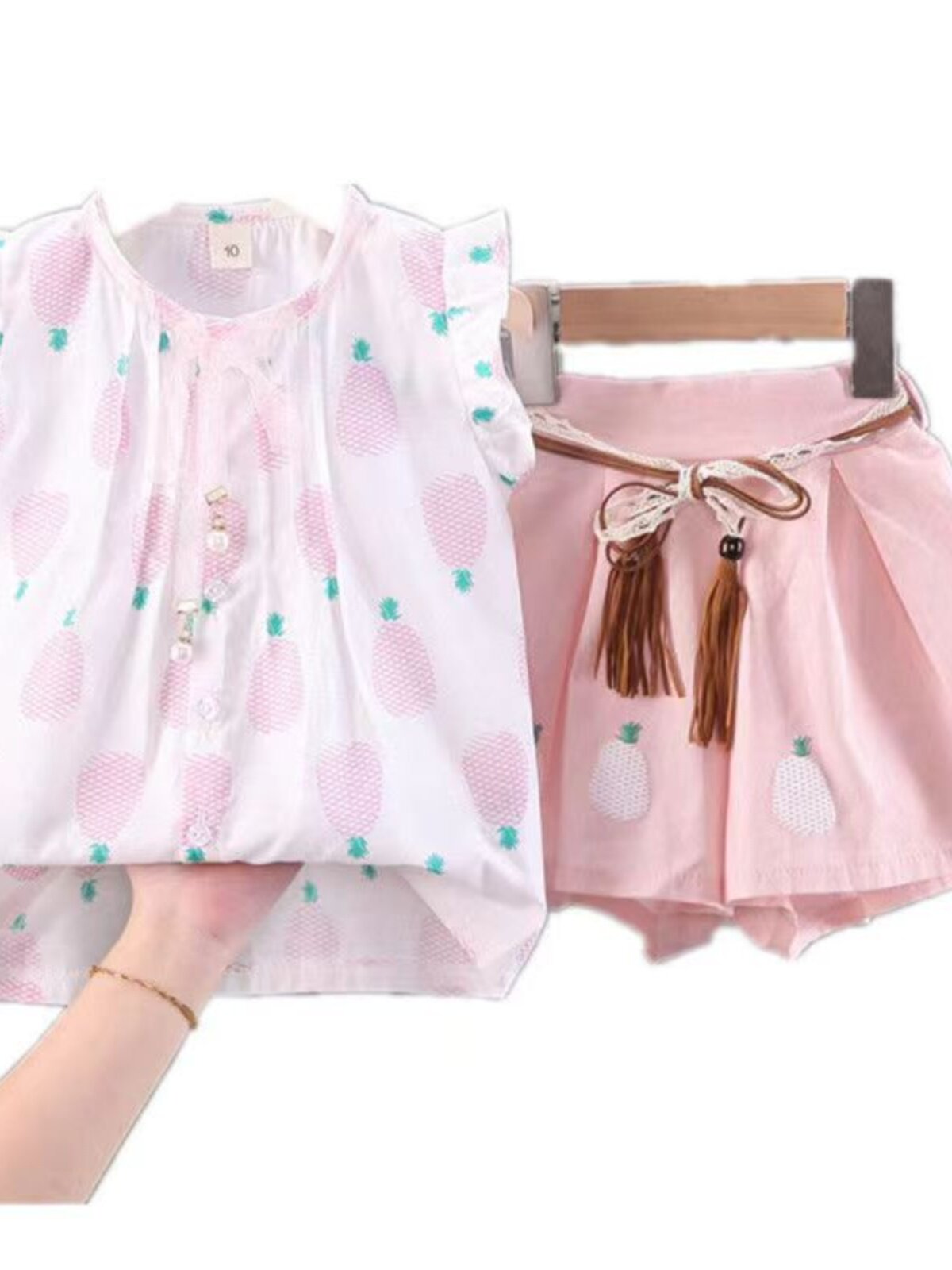 GIRLS SUMMER CLOTHES 2020 NEW SUIT FOREIGN FASHIONABLE CHILDRENS SUMMER TWO PIECE SET KOREAN FASHION TRENDY GIRL CLOTHES