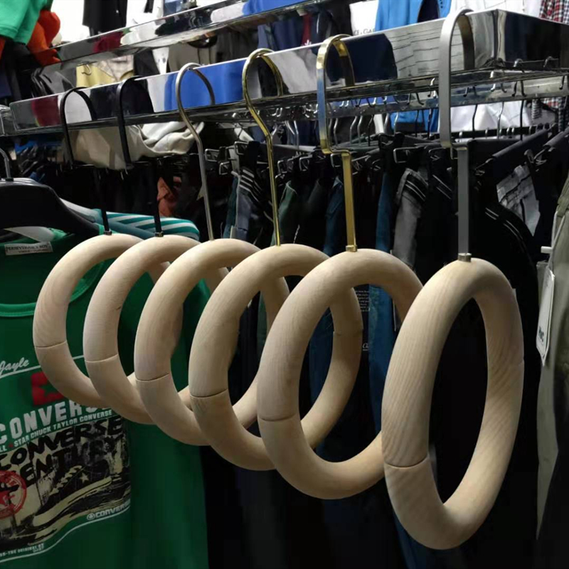 展示架圆形挂钩实木18cm围巾