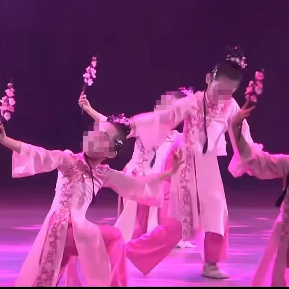 流水桃花古典女子舞蹈服