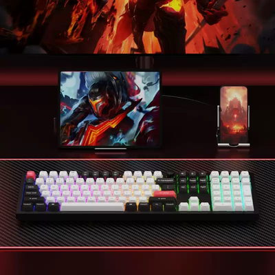 渴创 Keychron Q6HE 三模无线磁轴机械键盘108键铝坨坨RT电竞游戏