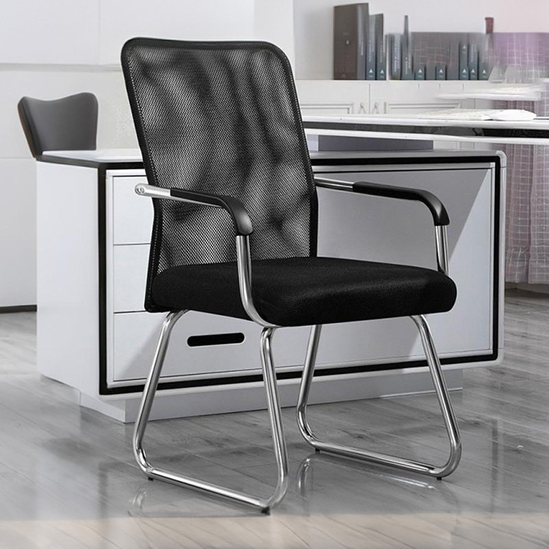 会议椅子电脑椅网椅弓形办公桌椅实惠简约现代公司职员靠背座椅子